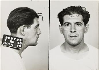 (AMERICAN CRIME) A group of more than 325 mugshots, all depicting men, from Philadelphia, Pennsylvania. 1947-59.